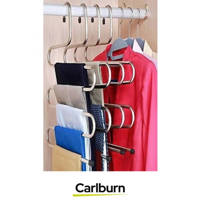 Özel Üretim Uzun Ömürlü Yer Tasarrufu Sağlayan Düzenleyici Organizer Paslanmaz Krom Pantolon Askısı