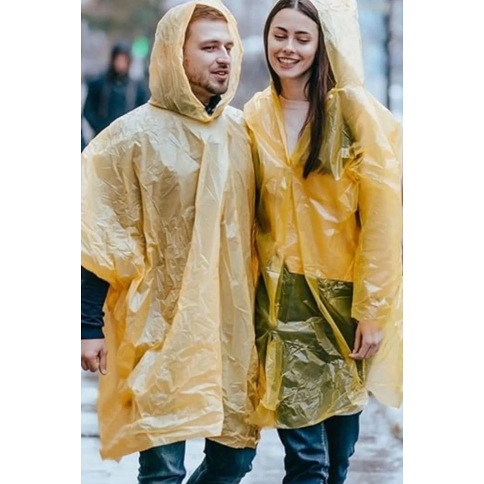 Özel Üretim Kullan At Su Geçirmez Sızdırmaz 0,2mm Kalınlık Tek Kullanımlık 10 Adet Yağmurluk