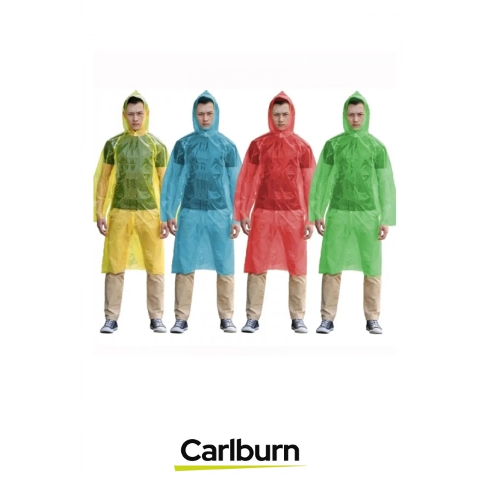 Özel Üretim Kullan At Su Geçirmez Sızdırmaz 0,2mm Kalınlık Tek Kullanımlık 10 Adet Yağmurluk