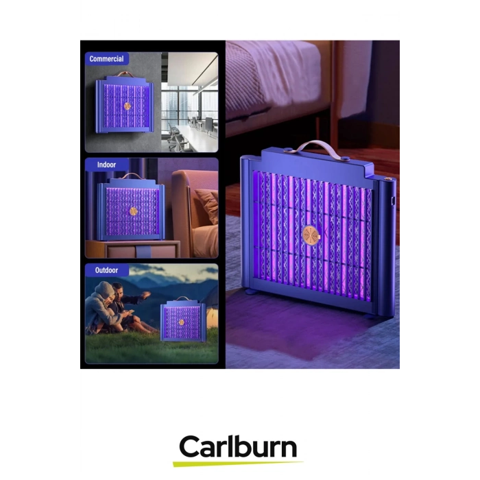 Premium Şarjlı Yükseltmiş Güç Çift Florasan Elektrikli Uv Zincirli Askılı Sinek Sivrisinek Öldürücü