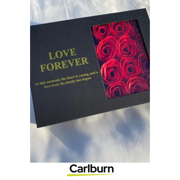 Özel Gün Hediye Sevgiliye Anneye Arkadaşa Kırmızı Gül Dolu Kutulu İstiridye İnci Kolye Seti