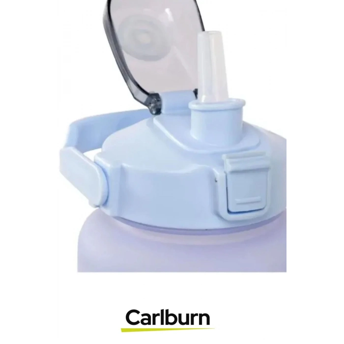 Dayanıklı 2 Kademeli Uzun Ömürlü BPA İçermeyen Canlı Renkli Matara 3lü Motivasyon Suluk Seti