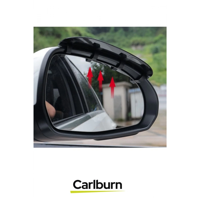 Tüm Araçlara Uyumlu Kolay Montaj Araba Ayna Su Yağmur Koruyucu Siper Karbon Desenli