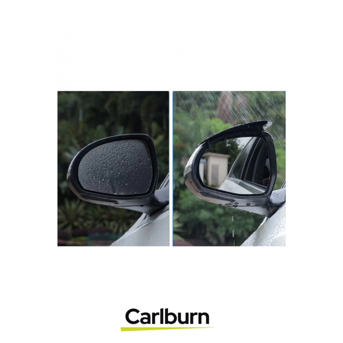 Tüm Araçlara Uyumlu Kolay Montaj Araba Ayna Su Yağmur Koruyucu Siper Karbon Desenli