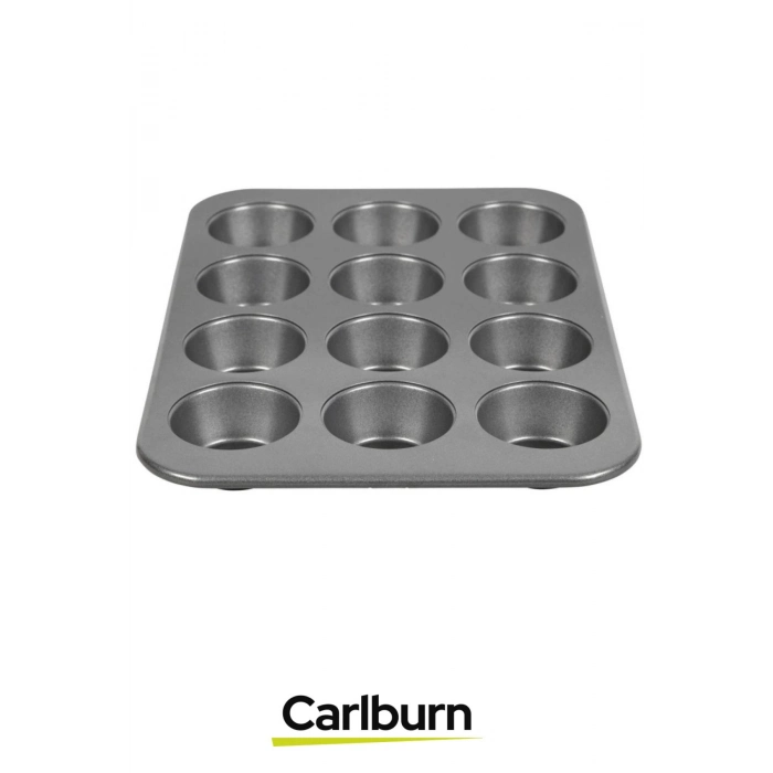 Yüksek Isıya Dayanıklı Uzun Ömürlü Yapışmaz Yıkanabilir 12 Gözlü Muffin Cupcake Kalıbı