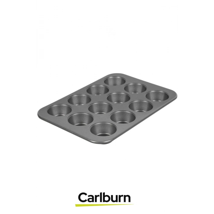 Yüksek Isıya Dayanıklı Uzun Ömürlü Yapışmaz Yıkanabilir 12 Gözlü Muffin Cupcake Kalıbı