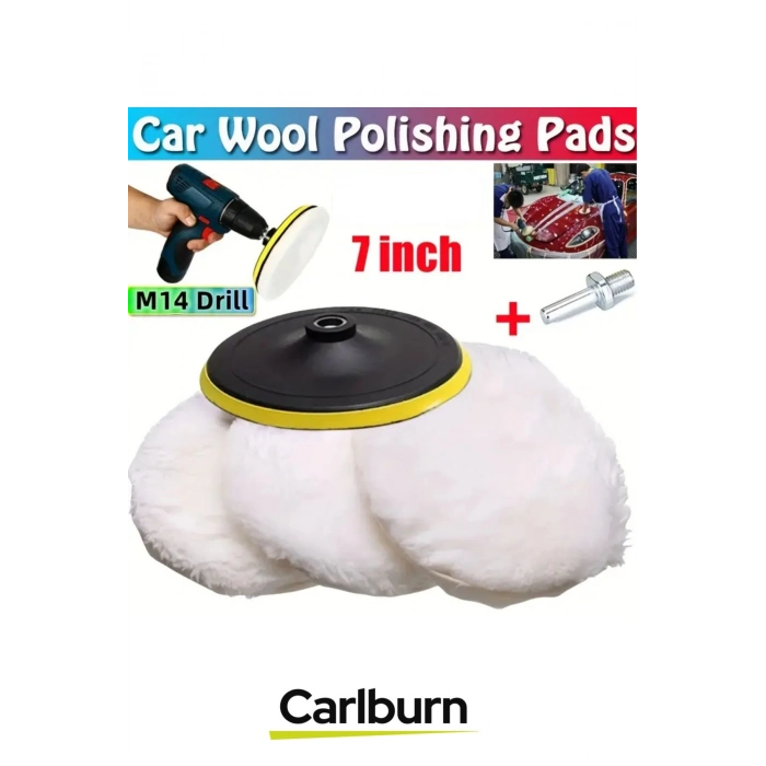 Özel Üretim Pürüzsüz Yüzey Sağlayan Parlatıcı Etkili 3 Yün Keçeli Pasta Cila Başlıklı Araba Seti