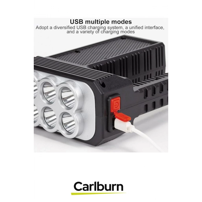 Dayanıklı Abs Plastik Su Geçirmez Uzun Ömürlü 18650 Lityum Pilli Güneş Enerjili Kamp Balık Av Feneri