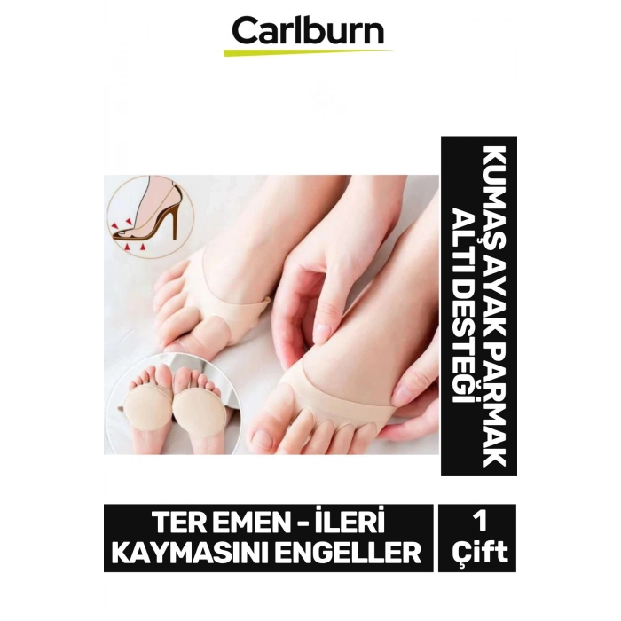 Ter Emen İleri Kaymasını Engeller Yumuşak Pamuklu Kumaş Ayak Parmak Altı Desteği - 1 Çift