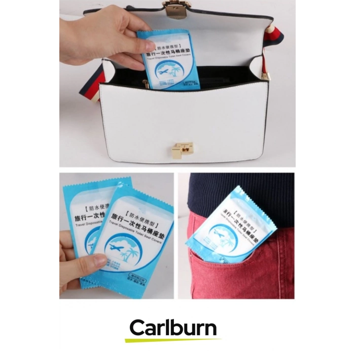 Seyahat Restaurant Avm Halka Açık Tuvalet Wc Hijyenik Tek Kullanımlık Klozet Kapağı Poşeti 50 Adet