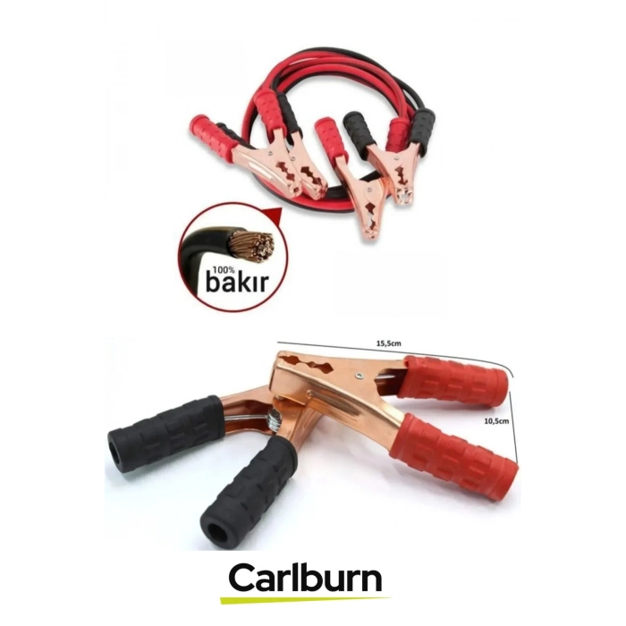 Özel Kalın Taşıma Çantalı %100 Bakır Kalın Kablo 1500 Amper Güçlü Oto Akü Takviye Hızlı Şarj Kablosu