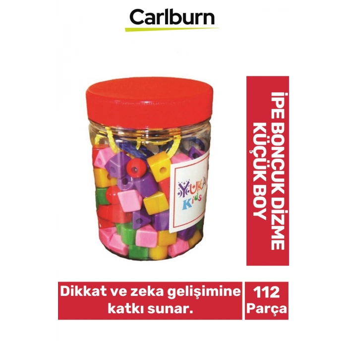 Zeka Eğitici Görsel Algı Dikkat Geliştirici Psikomotor Şekil Renk Uzamsal Küçük Boy İpe Boncuk Dizme