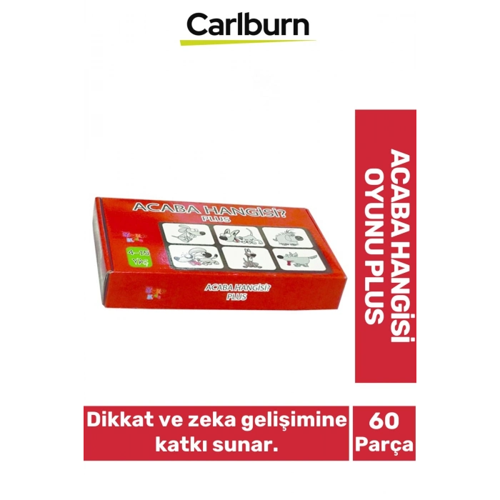 60 Kartlı Eğitici Zeka Geliştirici Öğretici Çocuk Okul Öncesi Görsel Dikkat Acaba Hangisi Plus Oyunu