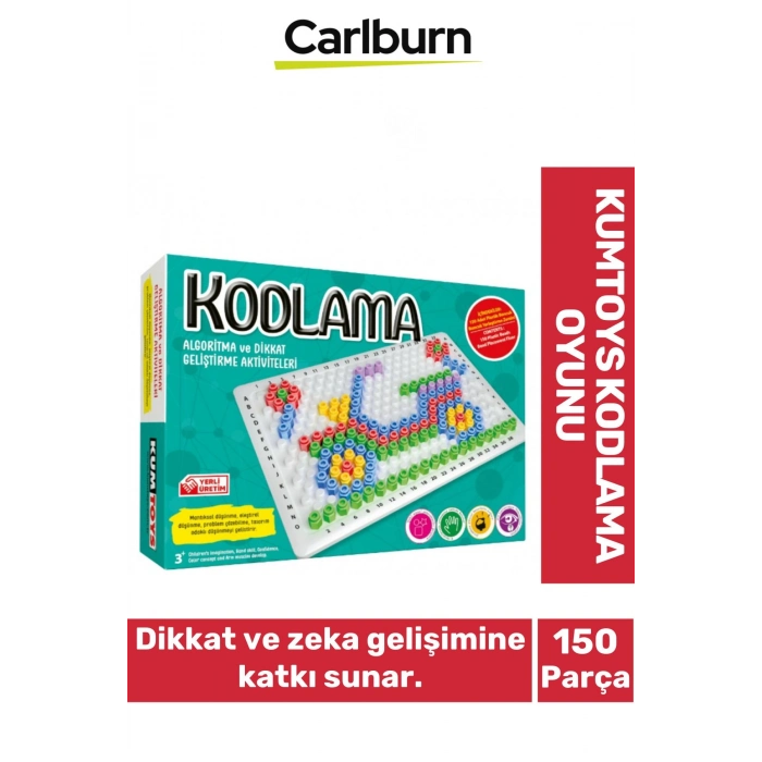 Zeka Parmak Geliştirici Renk Öğretici 150 Boncuk Zeminli Sosyal Aktivite Kodlama Oyunu