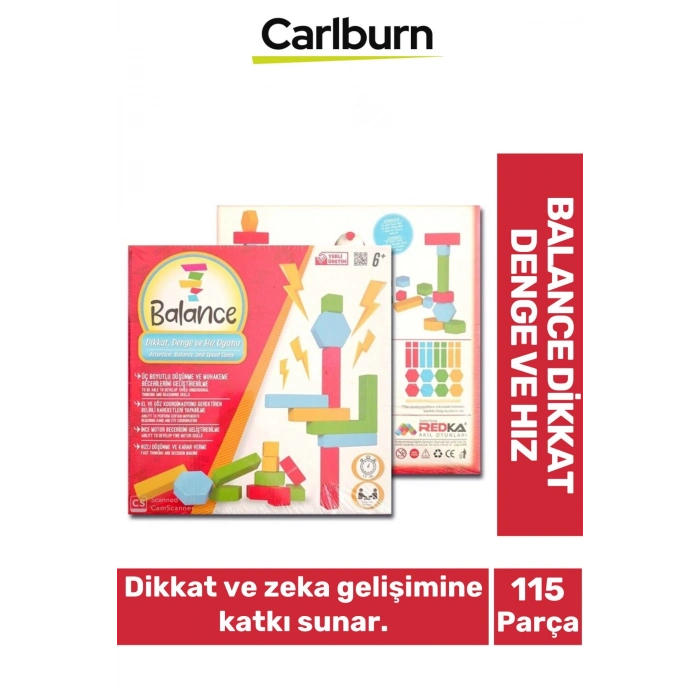 Özel Üretim 115 Parça Oyun Taşı Kartı Zili Tutuculu Set Balance Dikkat Denge Hız Oyunu