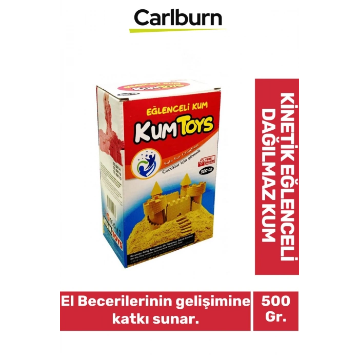 Diğer Yüzeylere Yapışmaz Temiz Hijyenik Dağılmaz Okul Ev Kinetik Eğlenceli Kum 500 Gr.