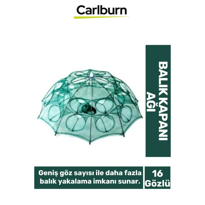 Premium Dayanıklı Özel Fermuarlı Yem Bölmeli Pratik Kolay Kurulum 16 Gözlü Kuş Balık Ağı