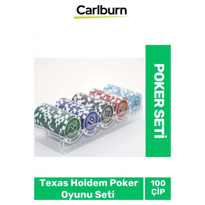 Profesyonel Blackjack Texas Holdem Casino Kutulu 100 Chipli Poker Oyunu