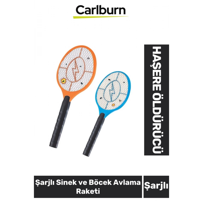 Özel Üretim Ergonomik Saplı Uv Işıklı Şarjlı Elektrikli Haşere Sinek Sivrisinek Böcek Avlama Raketi