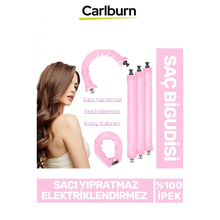 Özel Üretim Saçı Yıpratmaz Elektriklendirmez %100 Saf İpek Saten Bigudi Şekillendirme Sosis