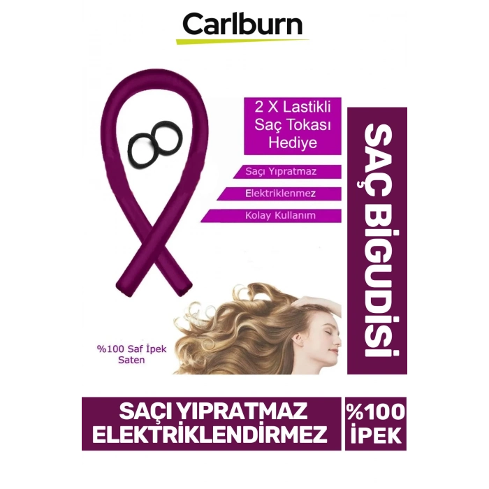 Özel Üretim Saçı Yıpratmaz Elektriklendirmez %100 Saf İpek Saten Bigudi Şekillendirme Sosis