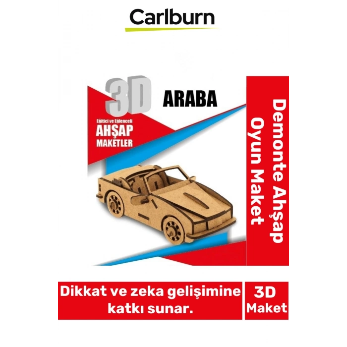 3 Boyut Eğitici Öğretici Zeka Geliştirici Boyanabilir Ebeveyn Çocuk Puzzle Demonte Ahşap Oyun Maket