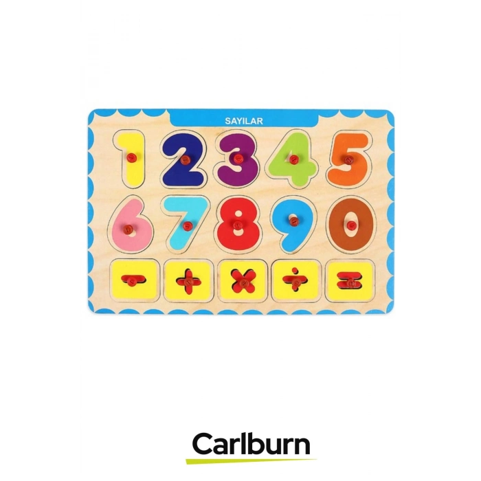 Özel Üretim Eğitici Öğretici Zeka Geliştirici Çocuk Ebeveyn Sayılar Ahşap Tutmalı Puzzle