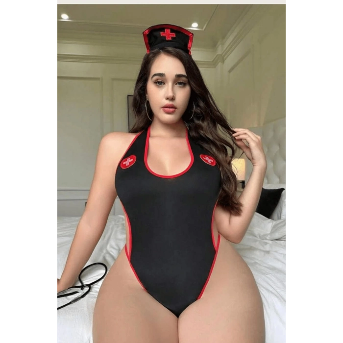 Yeni Sezon Erotik Seksi Şık Fantezi Kadın Büyük Beden Hemşire Kostümü