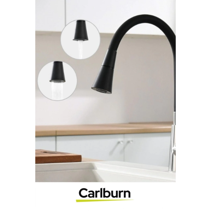 Özel Üretim Yüksek Kaliteli Esnek Paslanmaz Çelik Siyah Gövde Mutfak Lavabo Musluk Başlığı