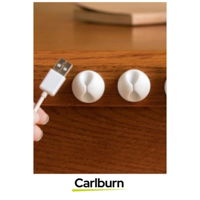 Özel Üretim İz Bırakmayan Yapışkanlı Ev Oda Masa Ofis Siyah Beyaz Kablo Montaj Sabitleme Klips 10lu