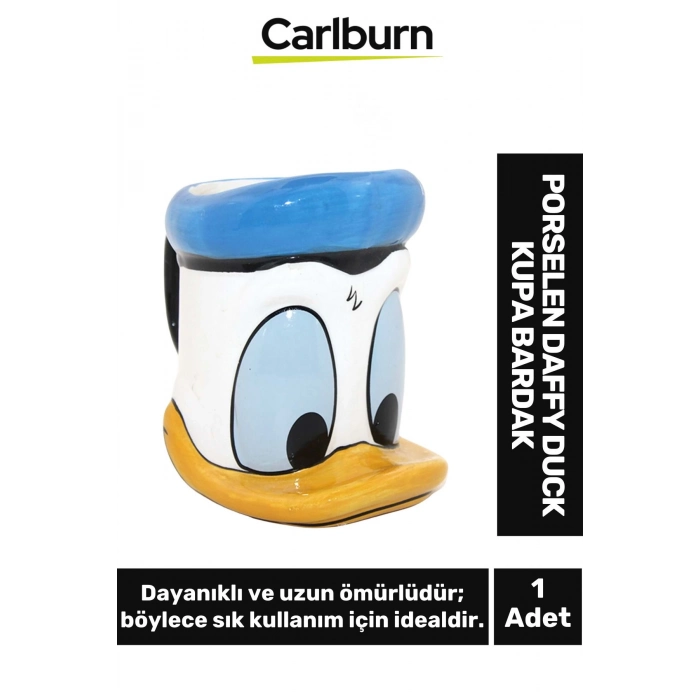Özel Tasarım Dekoratif Şık Hediyelik Porselen Daffy Duck Kupa Bardak 13*13 Cm