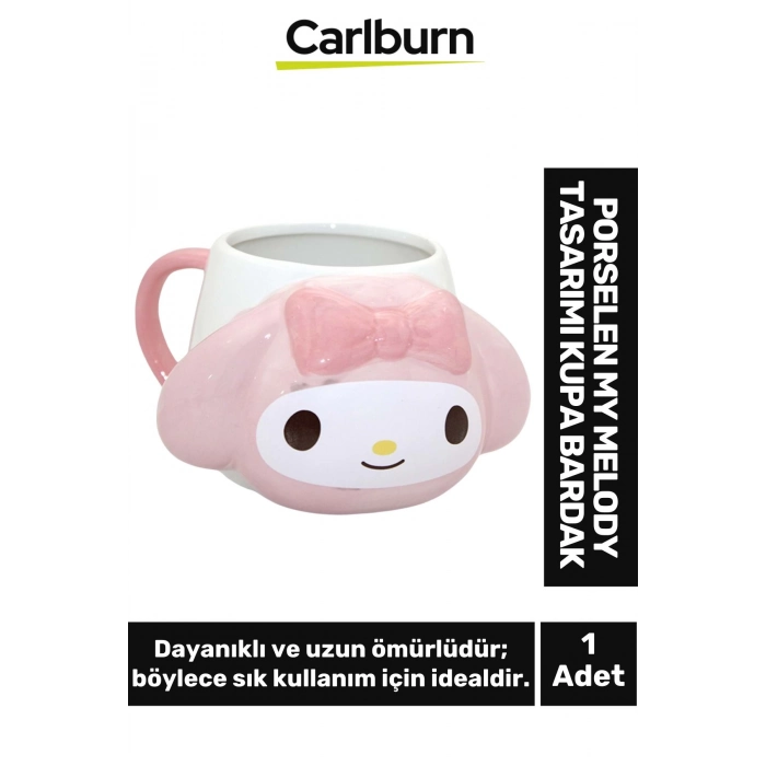 Özel Tasarım Dekoratif Şık Hediyelik Sevgili Arkadaş Porselen My Melody Tasarımı Kupa Bardak 9*13 Cm