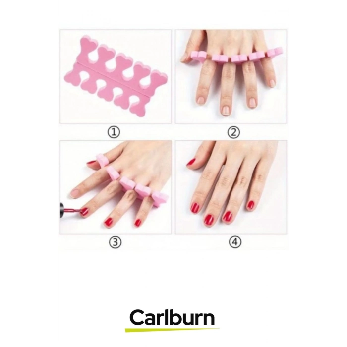 Özel Üretim Yumuşak Esnek Oje Bulaştırmaz Parmak Ayırıcı Sünger Manikür Pedikür Aparatı 5 Adet