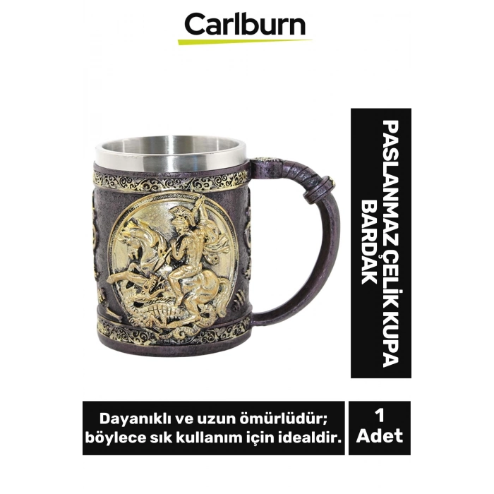 Özel Tasarım Dekoratif Şık Hediyelik Sevgili Arkadaş Paslanmaz Çelik Kupa Bardak 11*14 Cm