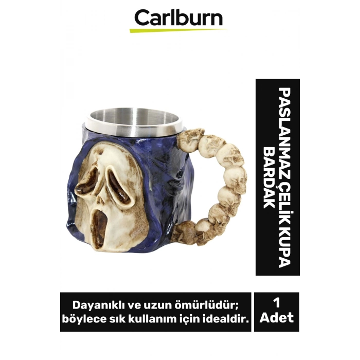 Özel Tasarım Dekoratif Şık Hediyelik Sevgili Arkadaş Paslanmaz Çelik Kupa Bardak 12*17 Cm