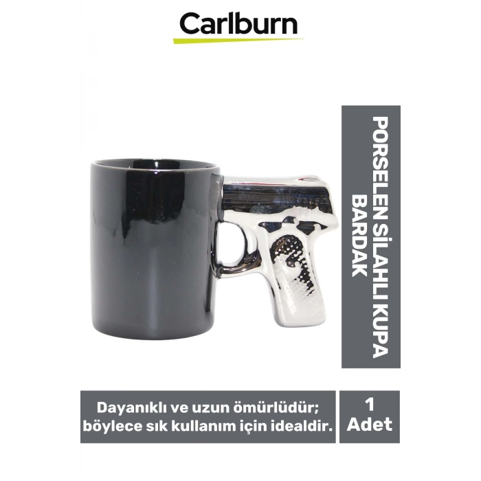 Özel Tasarım Dekoratif Şık Hediyelik Sevgili Arkadaş Porselen Silahlı Kupa Bardak 10*15 Cm