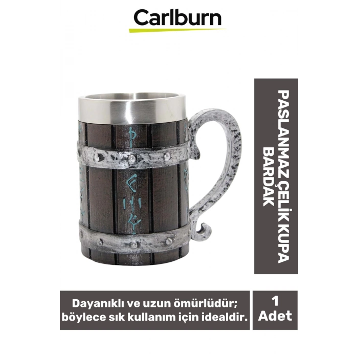 Özel Tasarım Dekoratif Şık Hediyelik Sevgili Arkadaş Paslanmaz Çelik Kupa Bardak 14*16 Cm