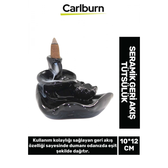 Özel Üretim Dekoratif İthal Parlak Şelale Seramik Geri Akış Tütsülük & Oda Kokusu Biblo 10*12 Cm