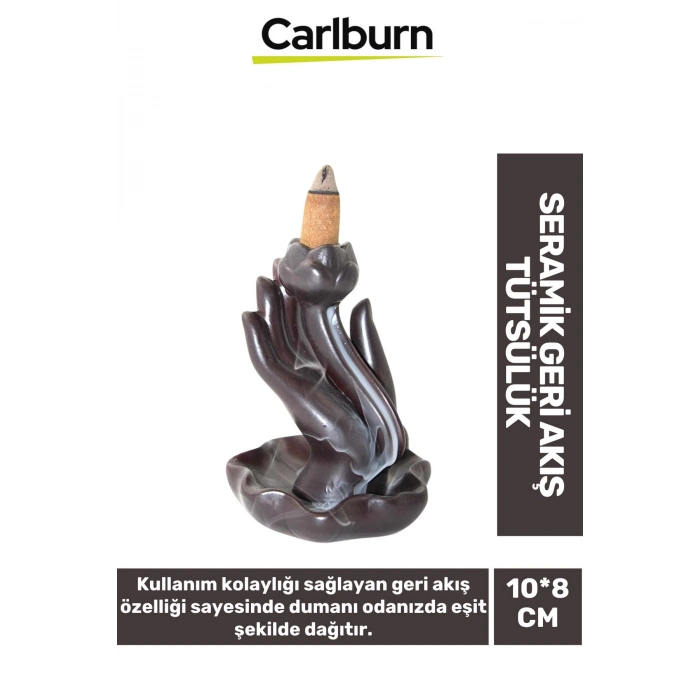 Özel Üretim Dekoratif İthal Parlak Şelale Seramik Geri Akış Tütsülük & Oda Kokusu Biblo 10*8 Cm