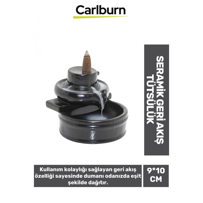 Özel Üretim Dekoratif İthal Parlak Şelale Seramik Geri Akış Tütsülük & Oda Kokusu Biblo 9*10 Cm