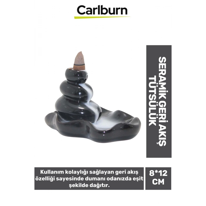 Özel Üretim Dekoratif İthal Parlak Şelale Seramik Geri Akış Tütsülük & Oda Kokusu Biblo 8*12 Cm