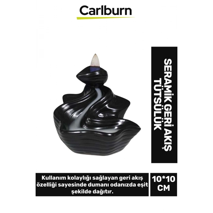 Özel Üretim Dekoratif İthal Parlak Şelale Seramik Geri Akış Tütsülük & Oda Kokusu Biblo 10*10 Cm