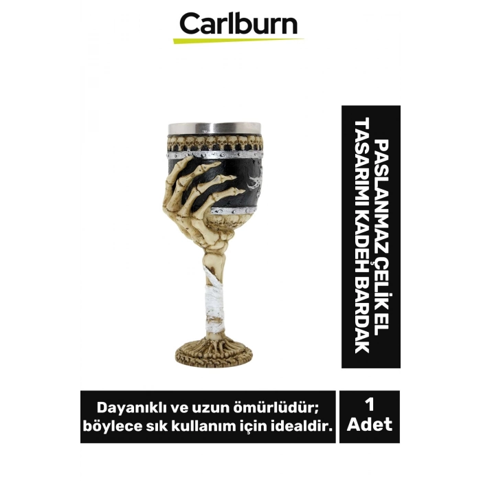 Dekoratif Şık Sevgili Arkadaş Paslanmaz Çelik El Bardak 18*7 Cm Bej Kupa