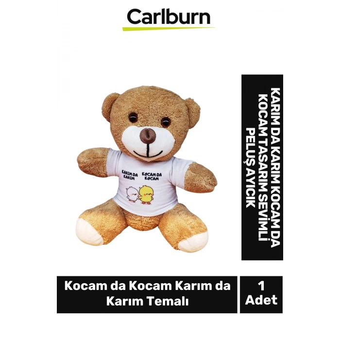 Özel Üretim Sevgililer Günü Hediye Gift Karım Da Karım Kocam Da Kocam Tasarım Sevimli Peluş Ayıcık