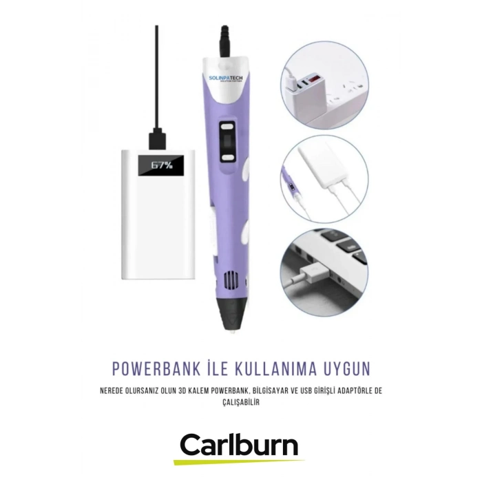 Premium Sessiz Çalışan 3 Renk Filamentli Ev Dekorasyonu ProjeDayanıklı Üç Boyutlu Yazıcı 3D Kalem