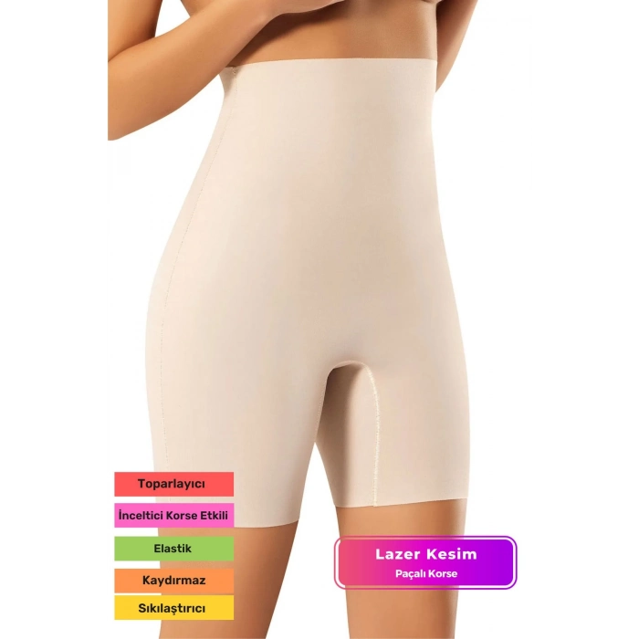 Lazer Kesim Bel Basen Toparlayıcı Sıkılaştırıcı İnceltici Yüksek Bel Iz Yapmaz Paçalı Korse