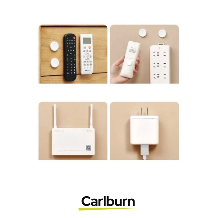 Pratik Yapışkanlı Kolay Monte Duvar Sabitleme Mıknatıslı Çok Amaçlı Kumanda Telefon Tutucu 2 ADET