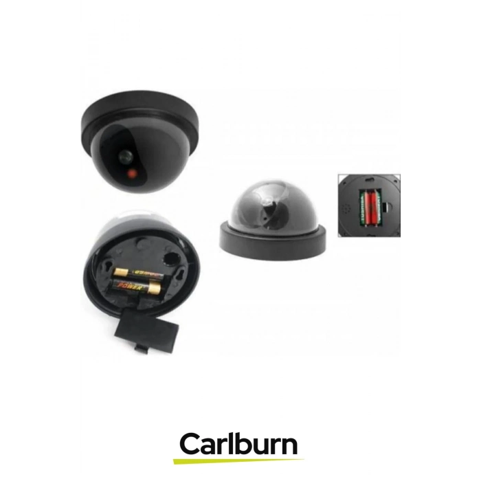 Premium 5 Metre Algılayan Kırmızı Işıklı Hareket Sensörlü Pilli Güvenlik Caydırıcı Dome Kamera