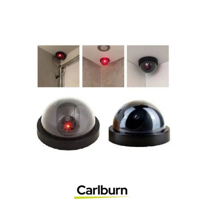 Premium 5 Metre Algılayan Kırmızı Işıklı Hareket Sensörlü Pilli Güvenlik Caydırıcı Dome Kamera