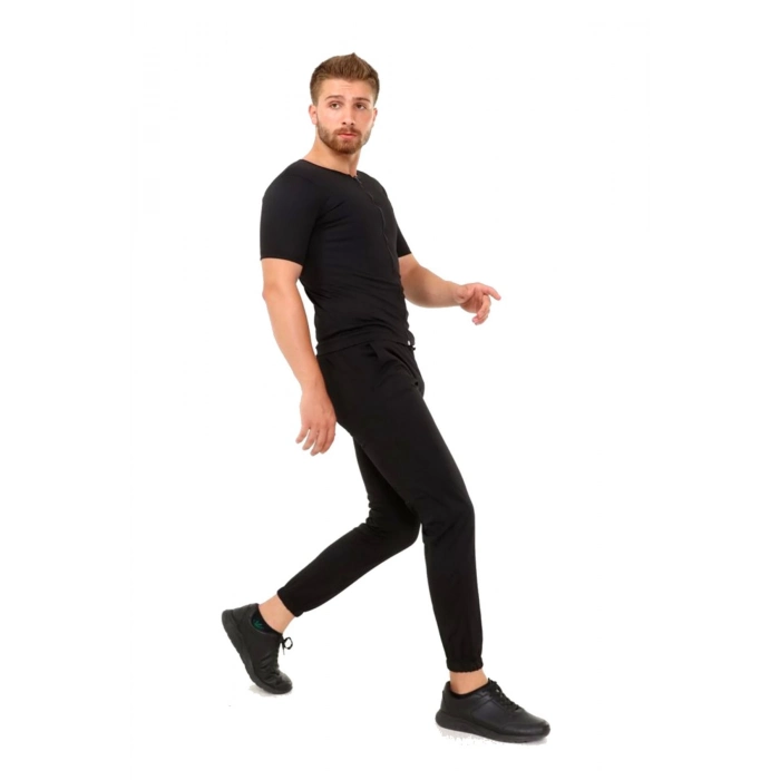 Özel Üretim Rahat Spor İç Giyim Terleme Hızlandırıcı Şık Termal Sauna Erkek Fermuarlı Eşofman Takım